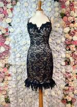 Catwalk Black Lace Mini Corset Dress